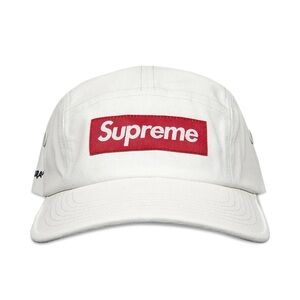 Supreme box logo Coated Cordura Camp Cap White
